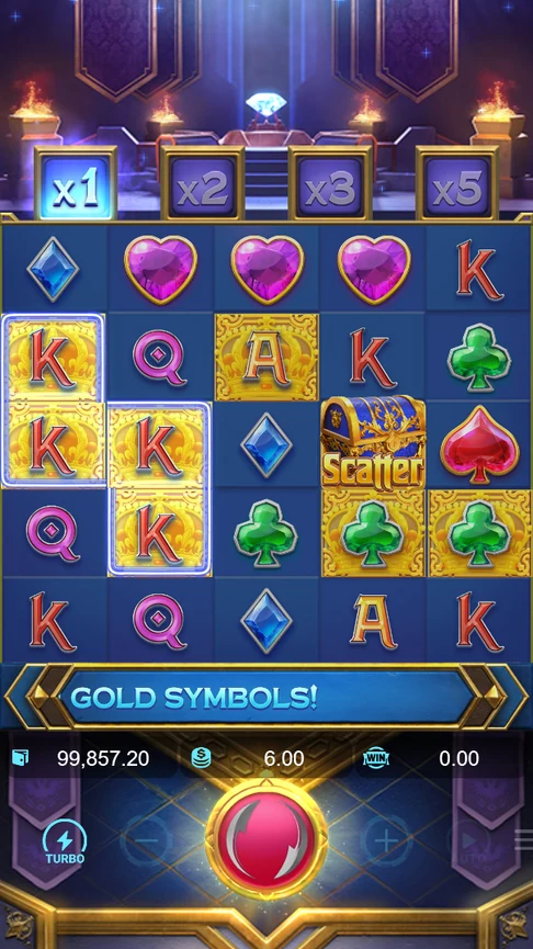 Four gold kings form a cluster