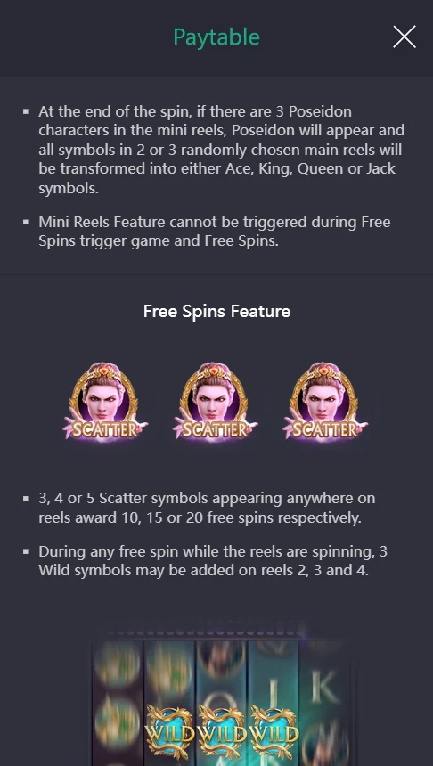 Medusa free spins added wilds rules