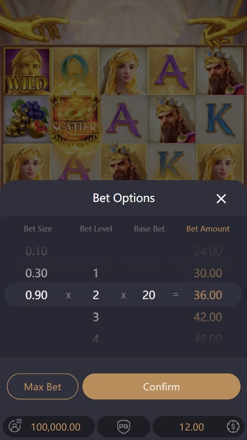 Midas Fortune demo bet options
