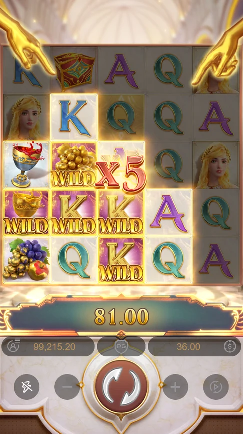Midas Fortune five wilds x5 win