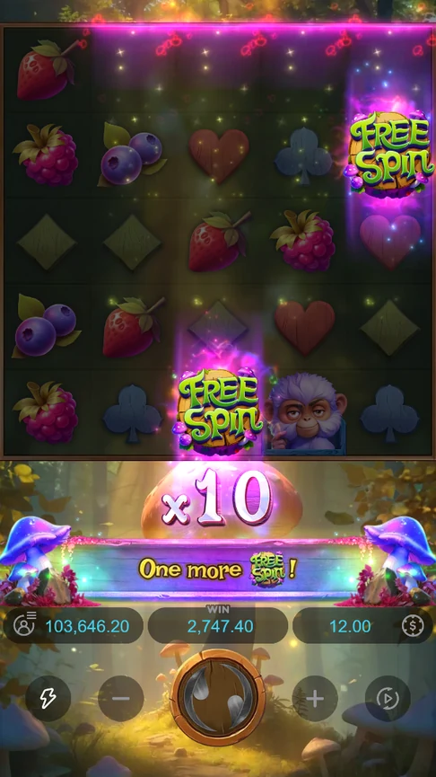 Monkeys Wild Party multiplier at x10
