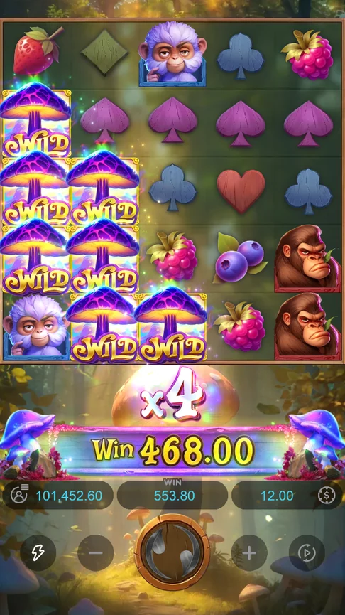 Monkeys Wild Party mushroom block at x4