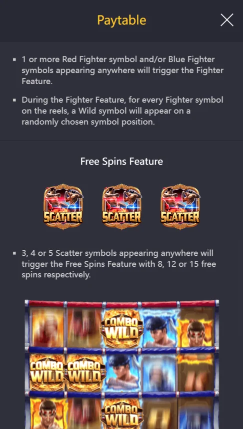 Muay Thai Champion free spins Combo Wild