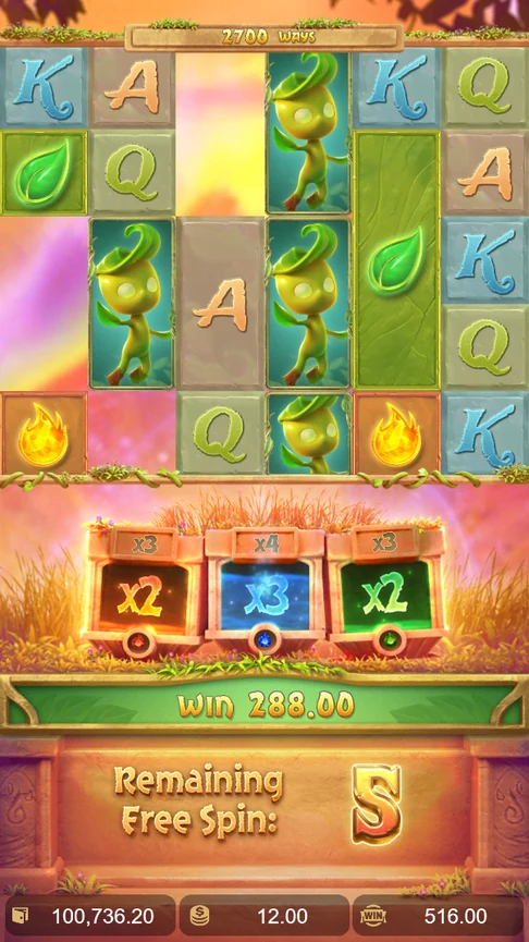 Free spin round paid at x12