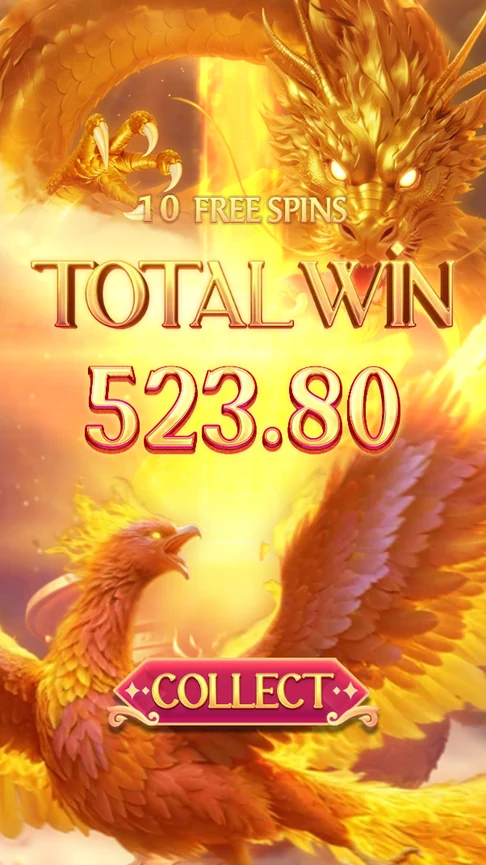 Mythical Guardians free spins total 523.80