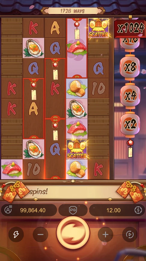 Three gold scatters start free spins