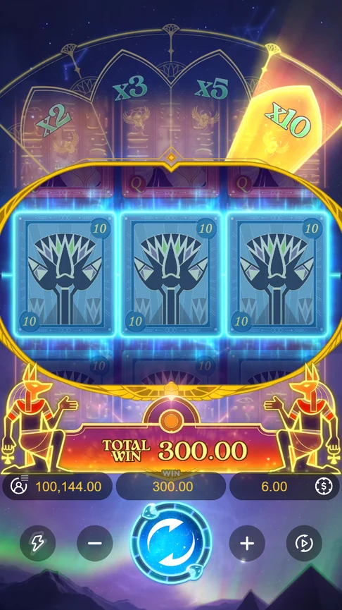 Pharaoh Royals lotus line paid 300.00