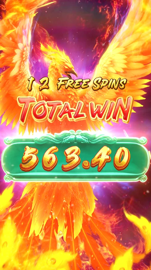 Phoenix Rises free spins total 563.40