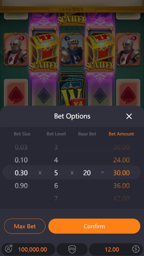 Poker Kingdom Win bet options
