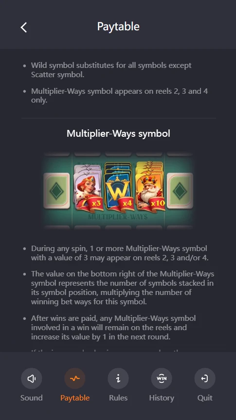 Poker Kingdom Win Multiplier-Ways symbol rules