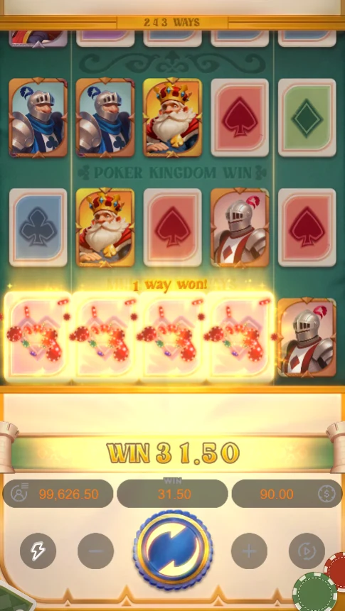 Poker Kingdom Win four card win