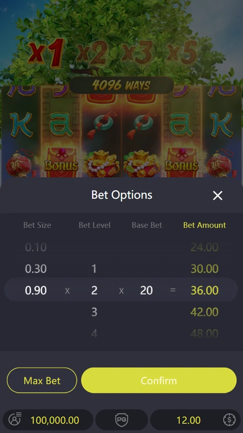 Prosperity Fortune Tree demo bet options