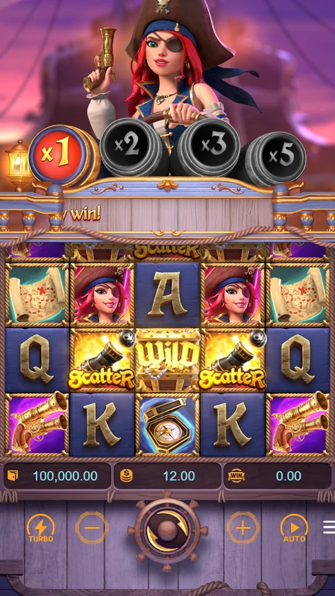 Queen of Bounty board with cannon multipliers