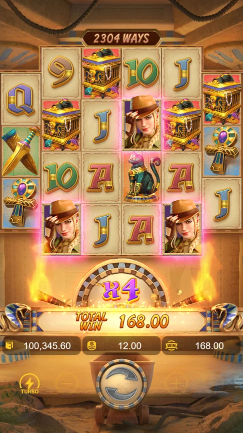Raider Jane three wilds x4 168 win