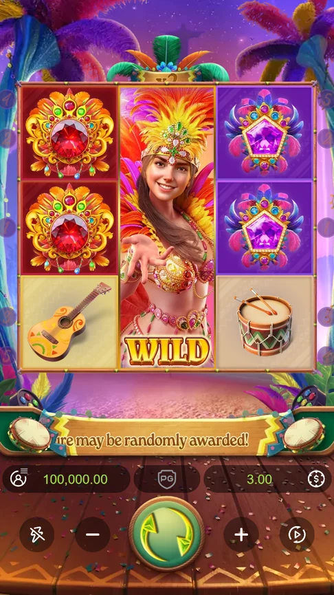 Rio Fantasia demo 3x3 board stacked wild
