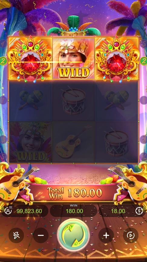 Rio Fantasia red mask line 180 win
