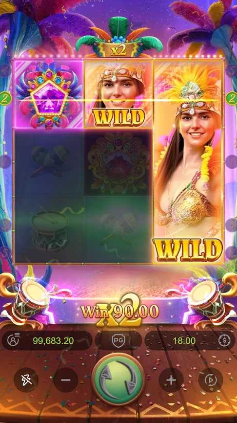 Rio Fantasia purple badge line doubled 180