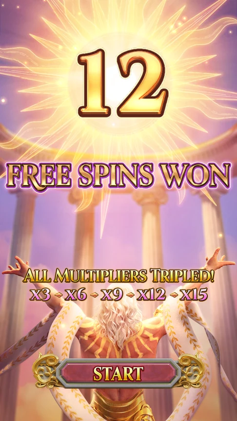 Twelve free spins with tripled ladder