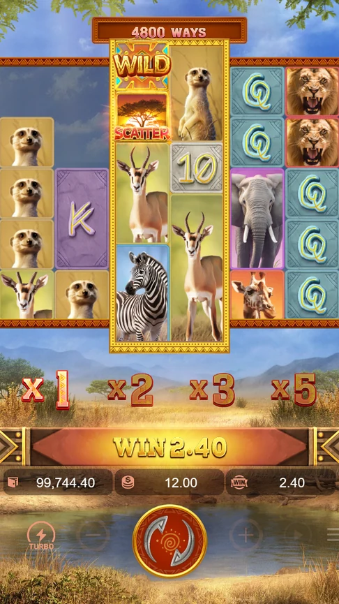 Safari Wilds board with 4,800 ways