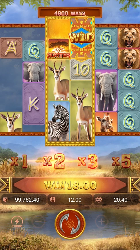 Safari Wilds wild transformation at x2