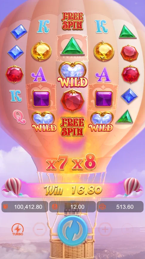 Multiplier ribbon under the balloon reaches x8