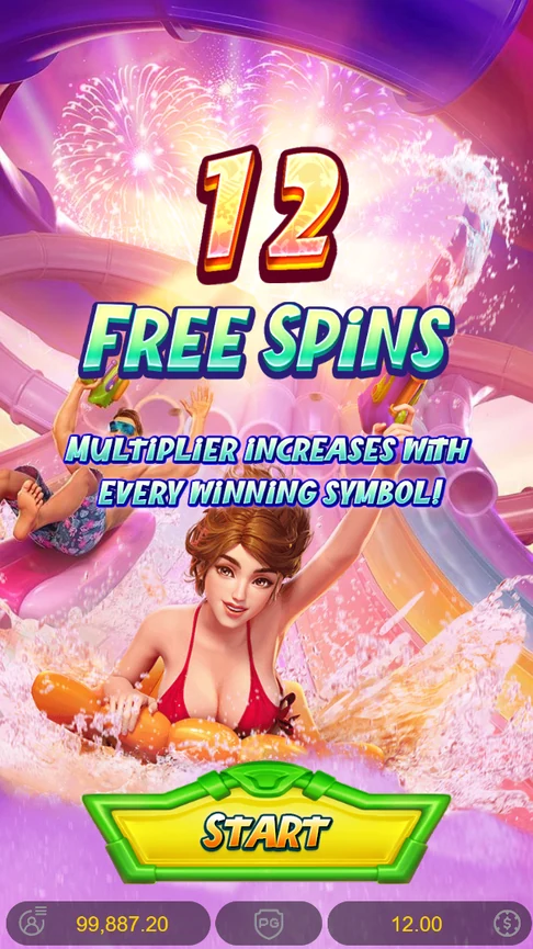 Songkran Splash 12 free spins screen