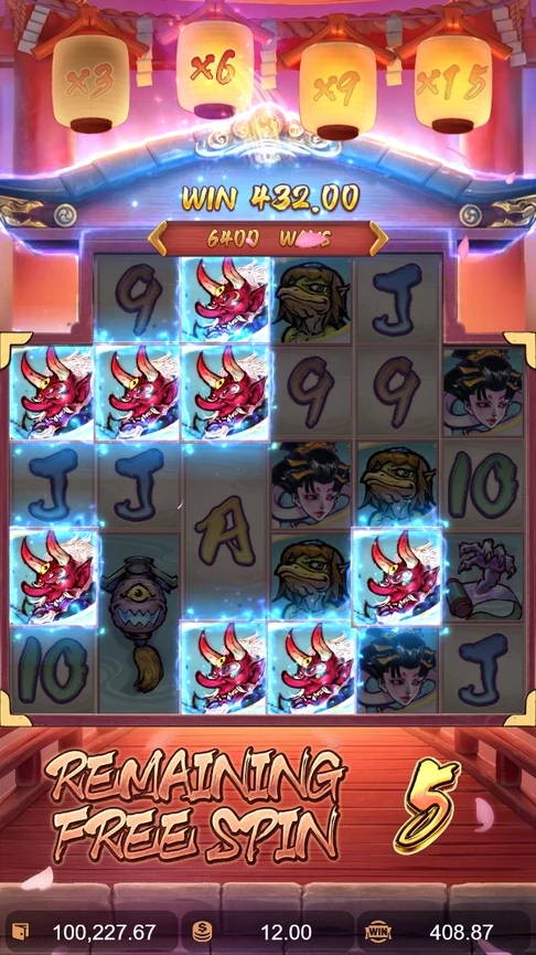 Red oni win 432.00 at x6