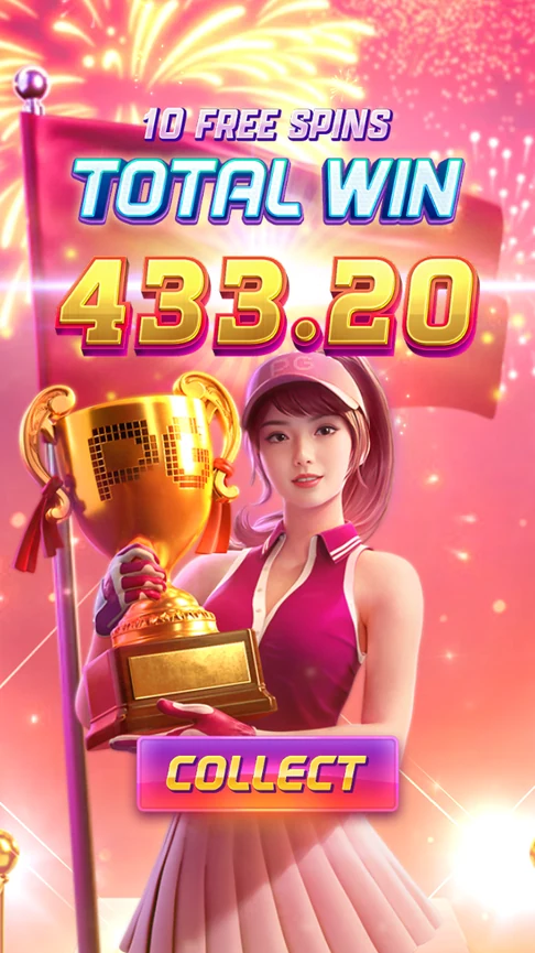 Super Golf Drive free spins total 433.20