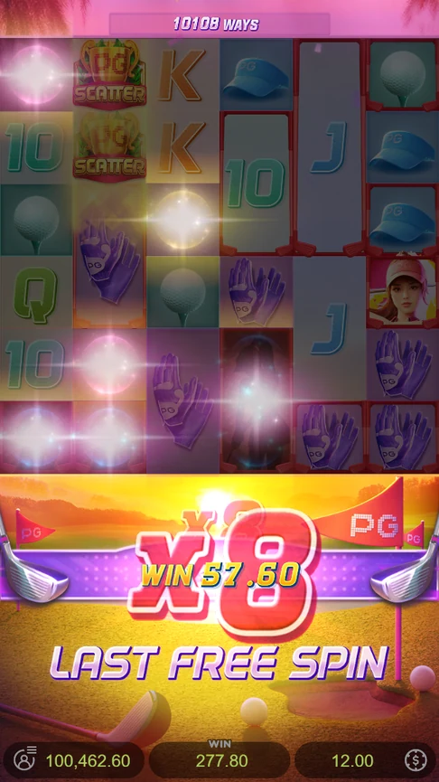 Super Golf Drive final free spin x8