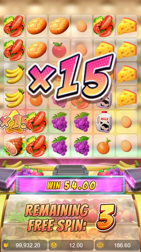 Supermarket Spree x15 star applied to 54