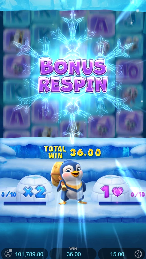 Bonus Respin starts after ice breaks