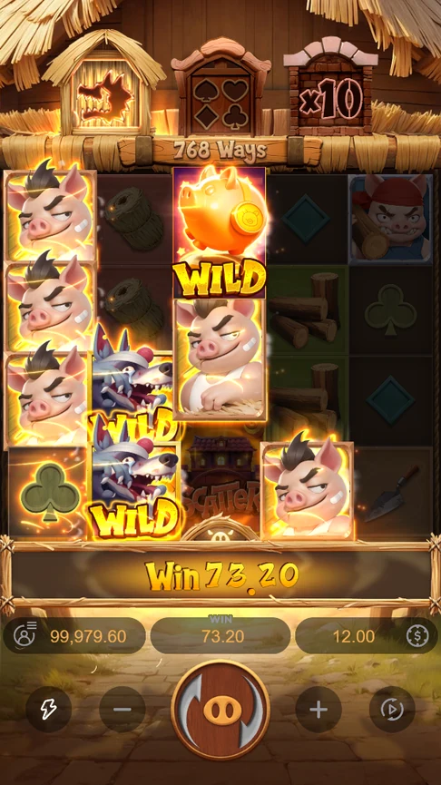 Three Crazy Piggies Wild Wolves join pigs