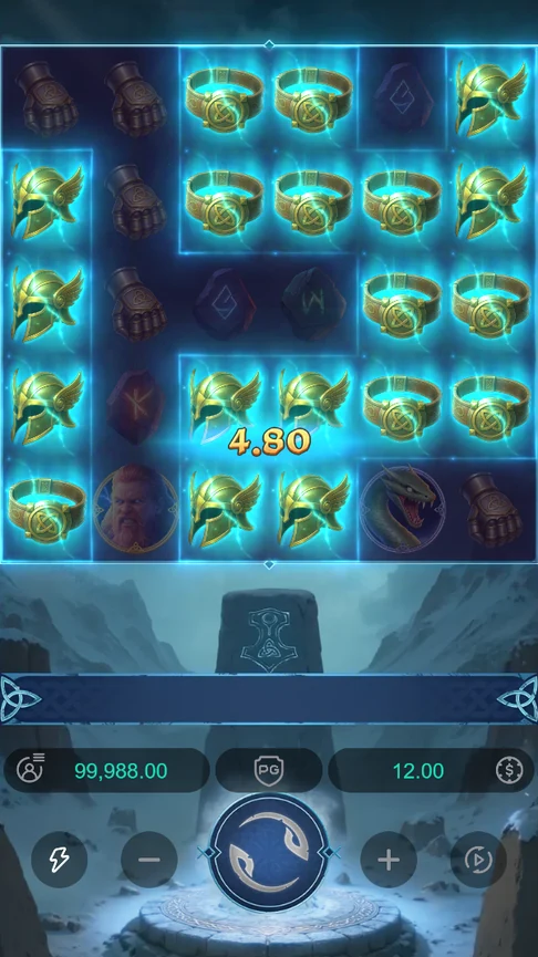 Thunder Reckoning cascade win first spin