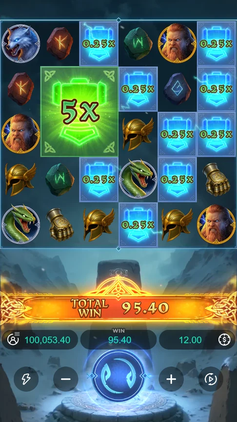 Thunder Reckoning prize square big win