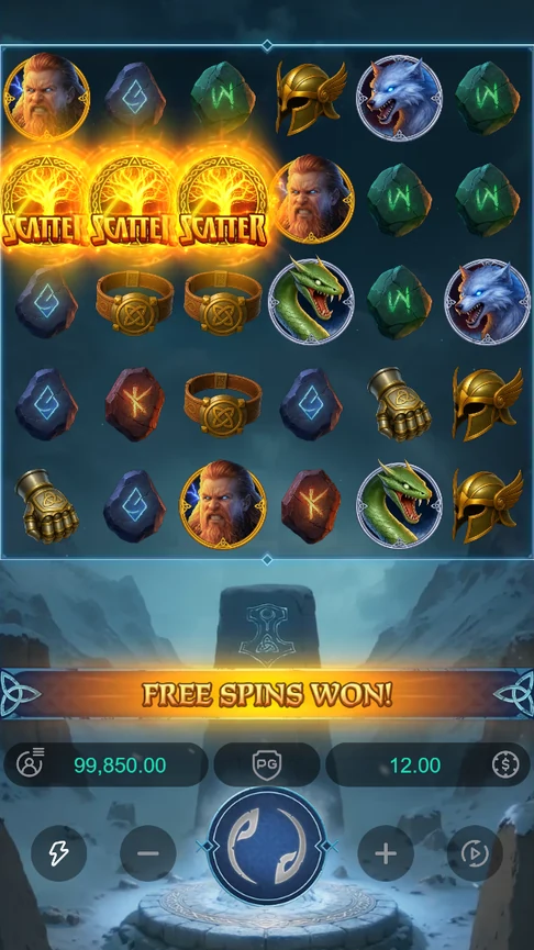 Thunder Reckoning three scatters free spins