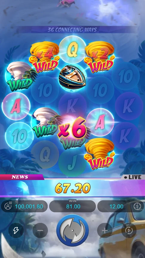 Tornado Rampage golden wilds pay at x6