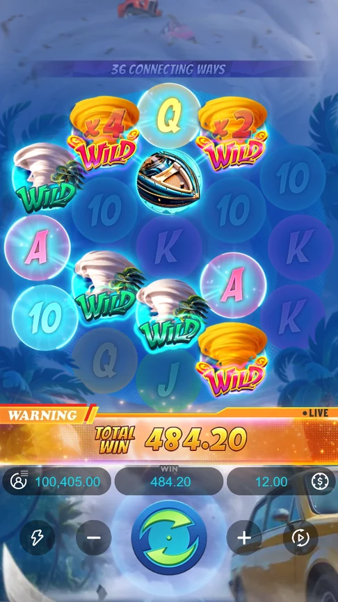 Tornado Rampage respin chain total 484.20