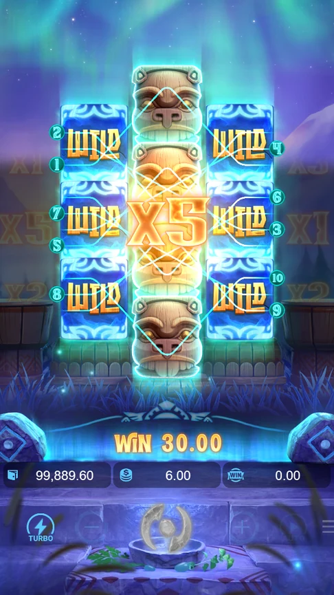 Totem Wonders double wild poles x5 win