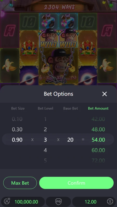 Wild Ape 3258 demo bet options