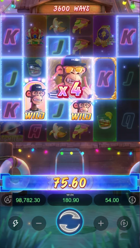 Wild Ape 3258 x4 multiplier round