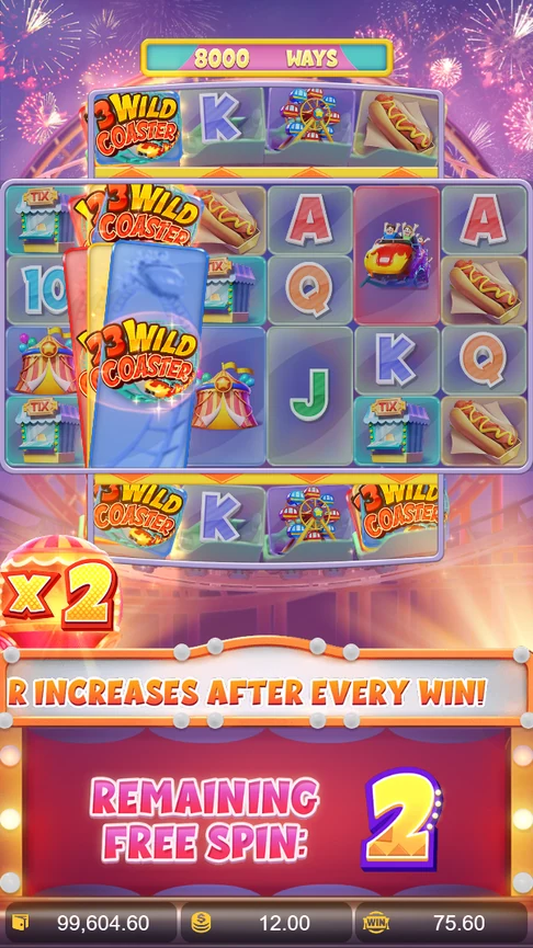 Wild Coaster wild stacks fill column