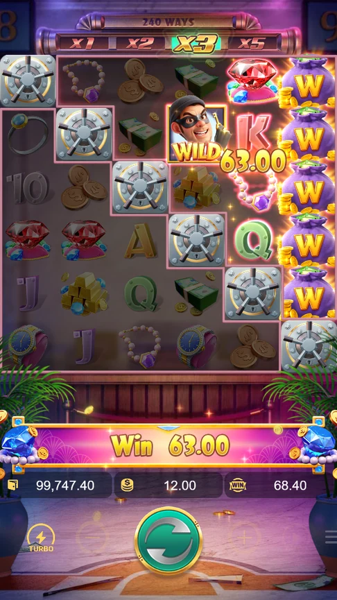 Wild Heist Cashout wild reel at x3