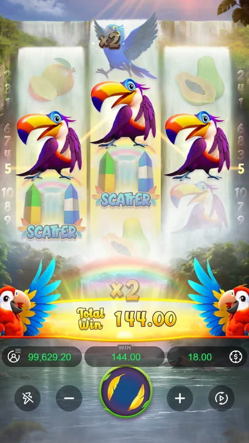 Wings of Iguazu two scatters toucan line