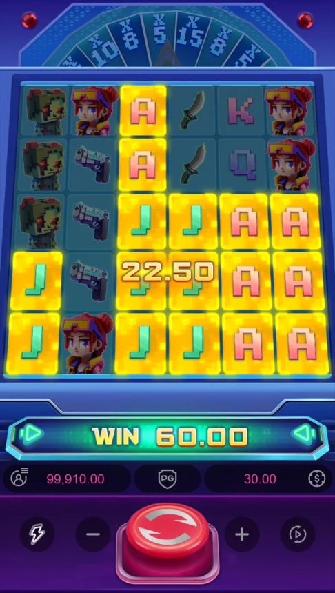 Zombie Blasters jacks and aces cluster win